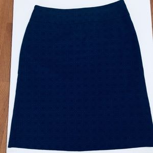 Talbots Skirt Size 10 Blue Geometric Lined